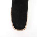Botines - Nubuck negro - Punta cuadrada (E1200)