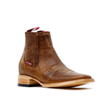 Cowboy Style Rustic Honey Ankle Boots - Square Toe (E1200)