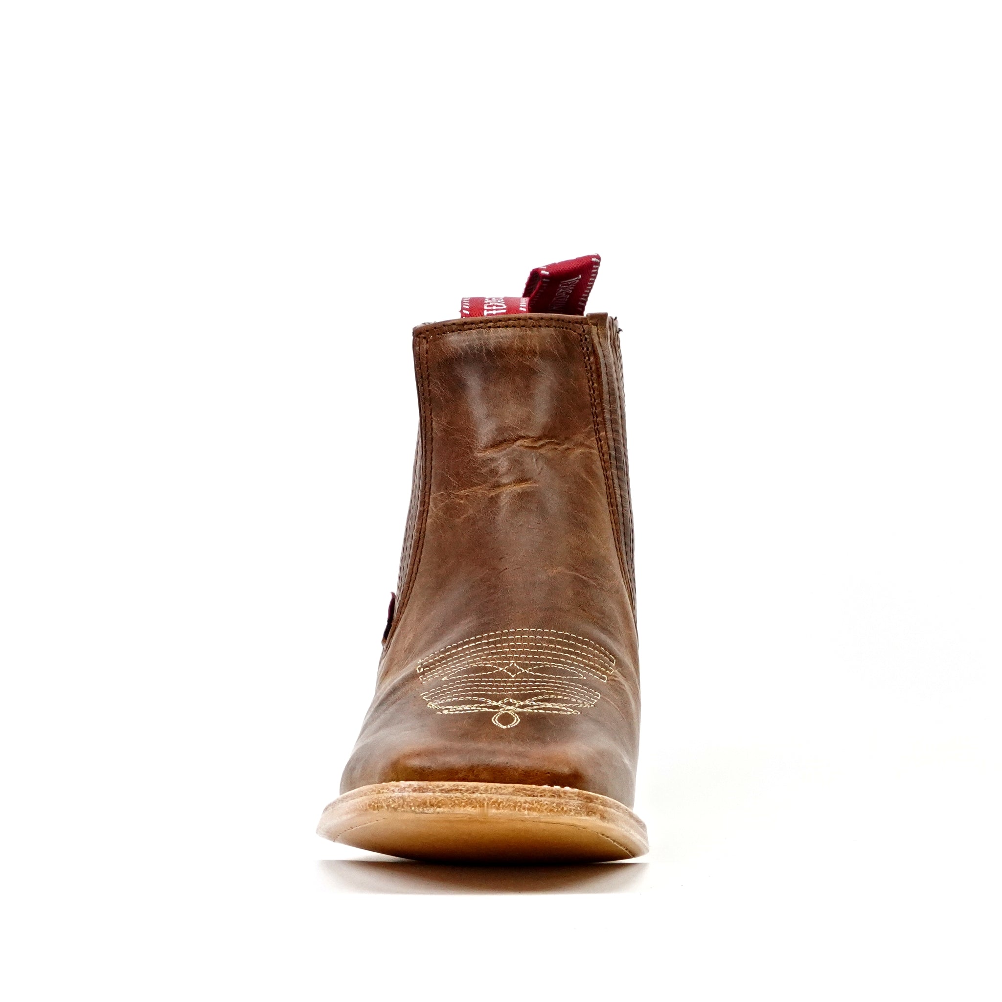 Cowboy Style Rustic Honey Ankle Boots - Square Toe (E1200)