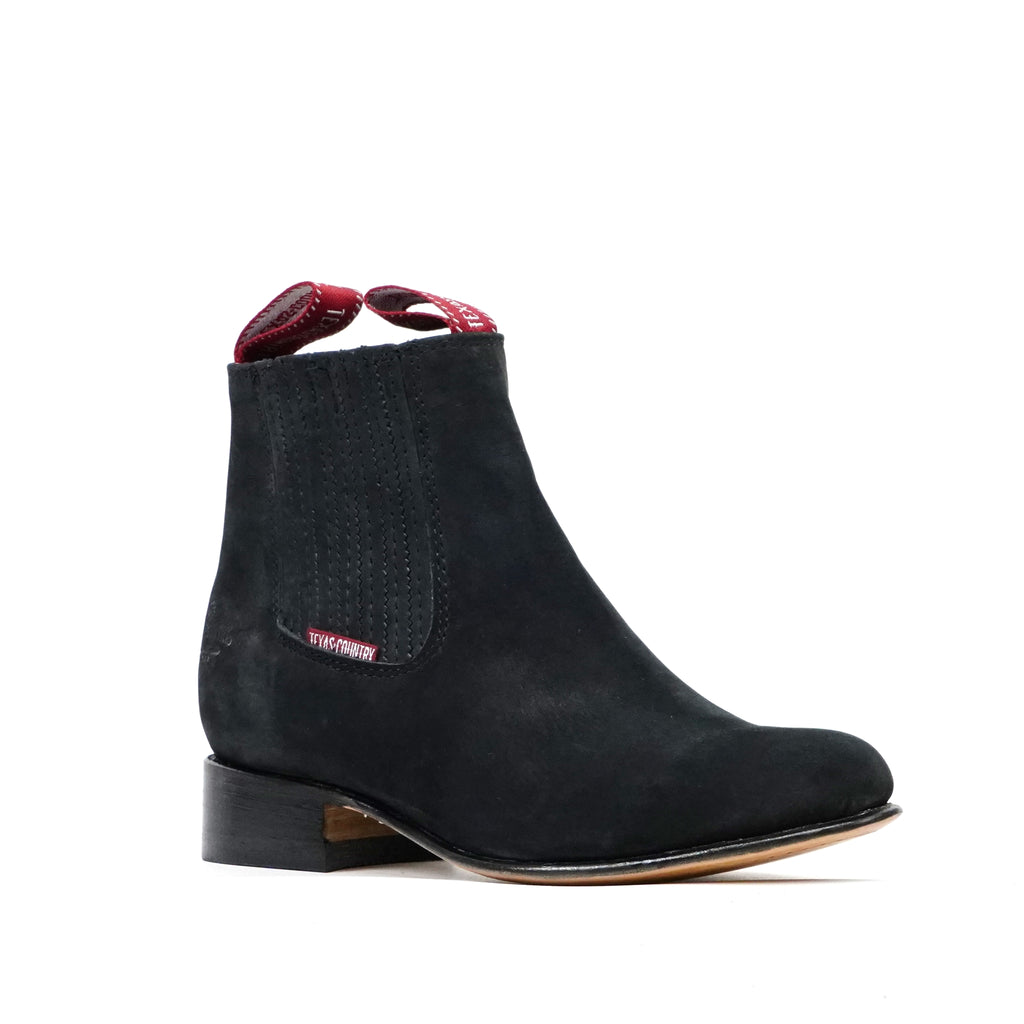 Botines - Nobuk Negro - Punta Redonda (E800)