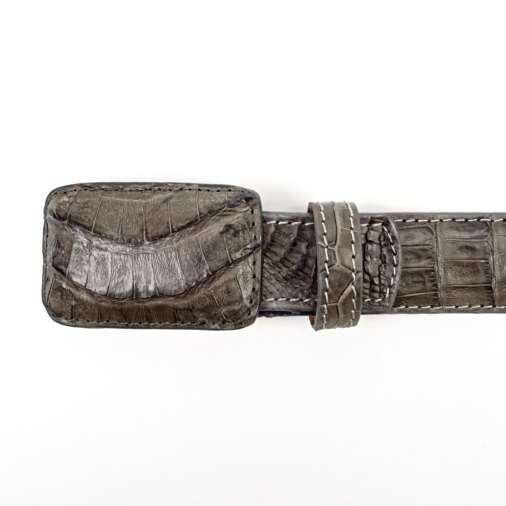 Exotic Full Quilt Caiman Belt - Serpentine (C-001)