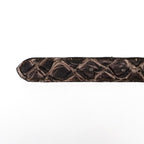 Exotic Full Quilt Pirarucu Belt - Eclipse Brown (C-028)