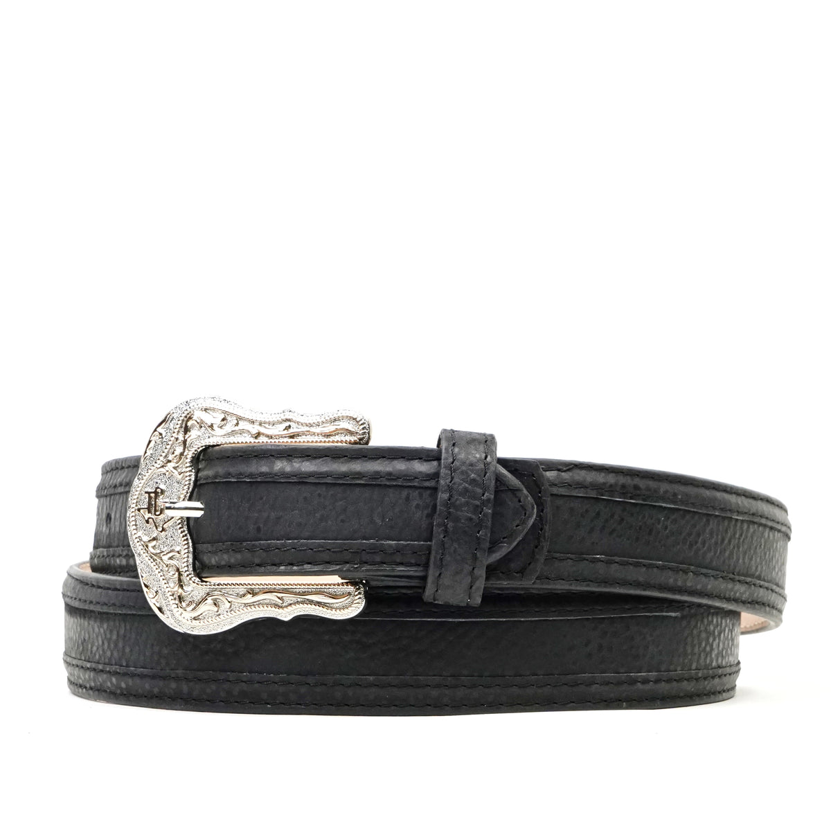 Cinturón de piel de vaca - Cheyenne Negro (C-V4601)