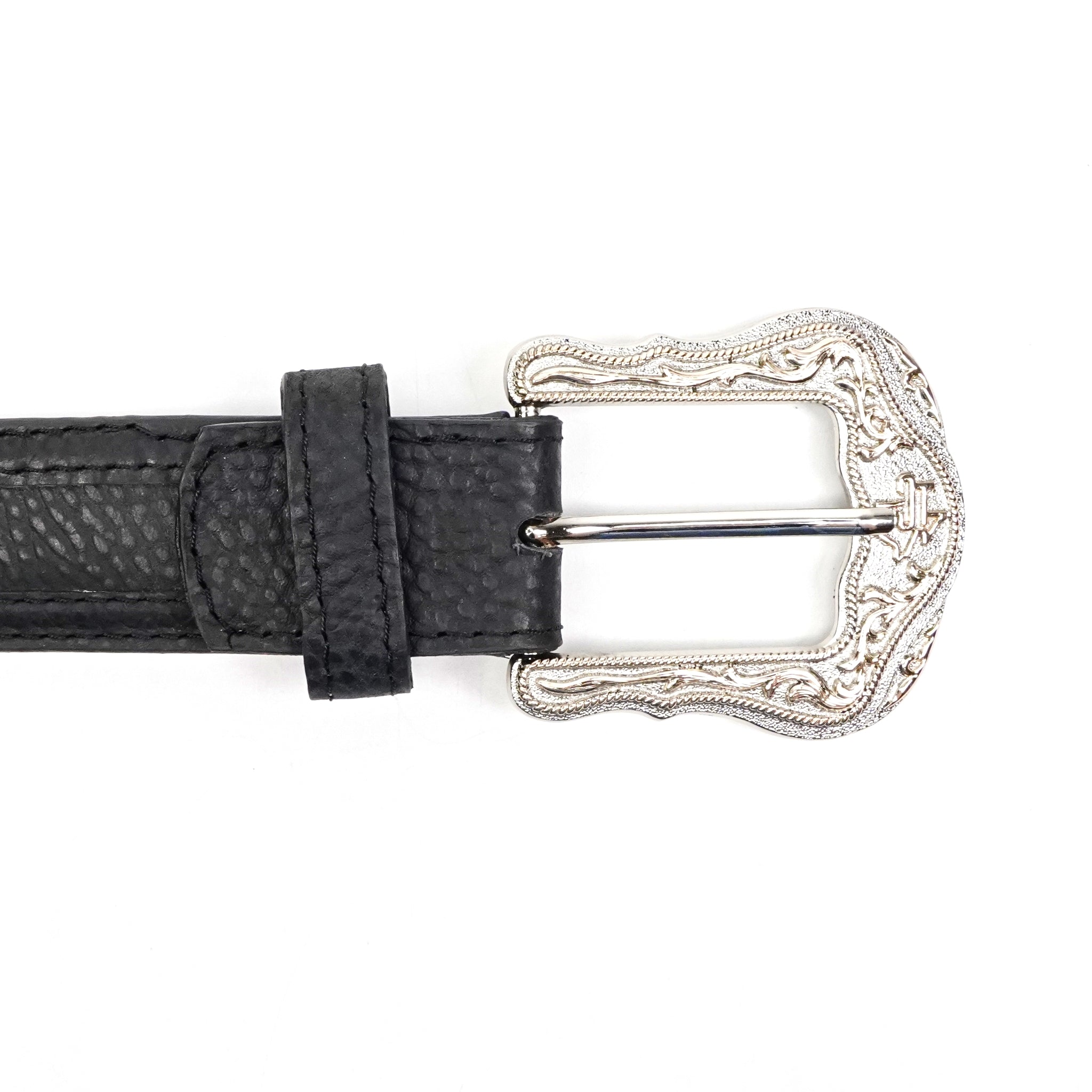 Cinturón de piel de vaca - Cheyenne Negro (C-V4601)