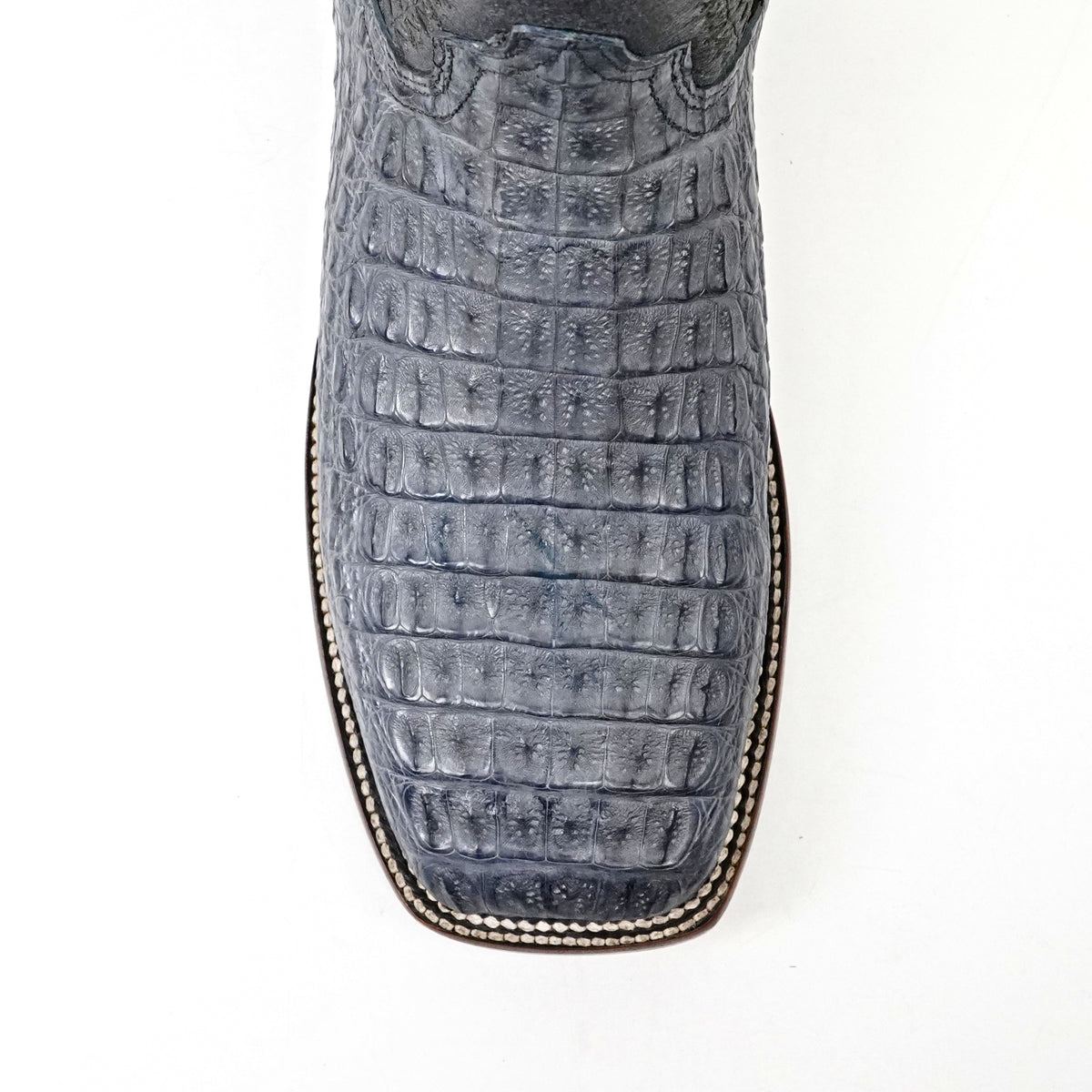 Botas Ranger Caiman Horn Back - Azul Índigo - Punta Cuadrada