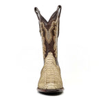 Tanner Python Boots - Cappuccino - Roper Toe (PN240)
