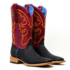 Botas Braxton Python - Negro Mate - Punta Cuadrada
