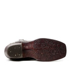 Kiara - Botas a media caña Chocolate Crystals – Punta cuadrada estrecha (E353)