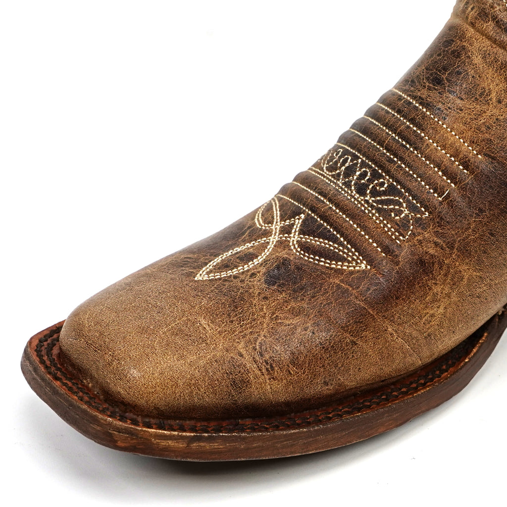 Highland Tobacco Cowgirl Boots - Tall Shaft - Rodeo Toe (E870)