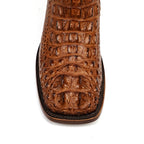 James Alligator Head Boots - Antique - Square Toe (AP50)