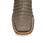 Rhodes Caiman Belly Boots - Gray - Square Toe (LM10)