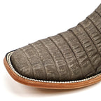 Rhodes Caiman Belly Boots - Gray - Square Toe (LM10)
