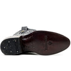 Austin Ostrich Boots - Zinc Gray - Roper Toe (AV201) - Gomez Western Wear Exotic Boots Texas Country Gomez Western Wear