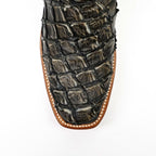 Butch Pirarucu Fish Boots - Camel Black - Narrow Square Toe