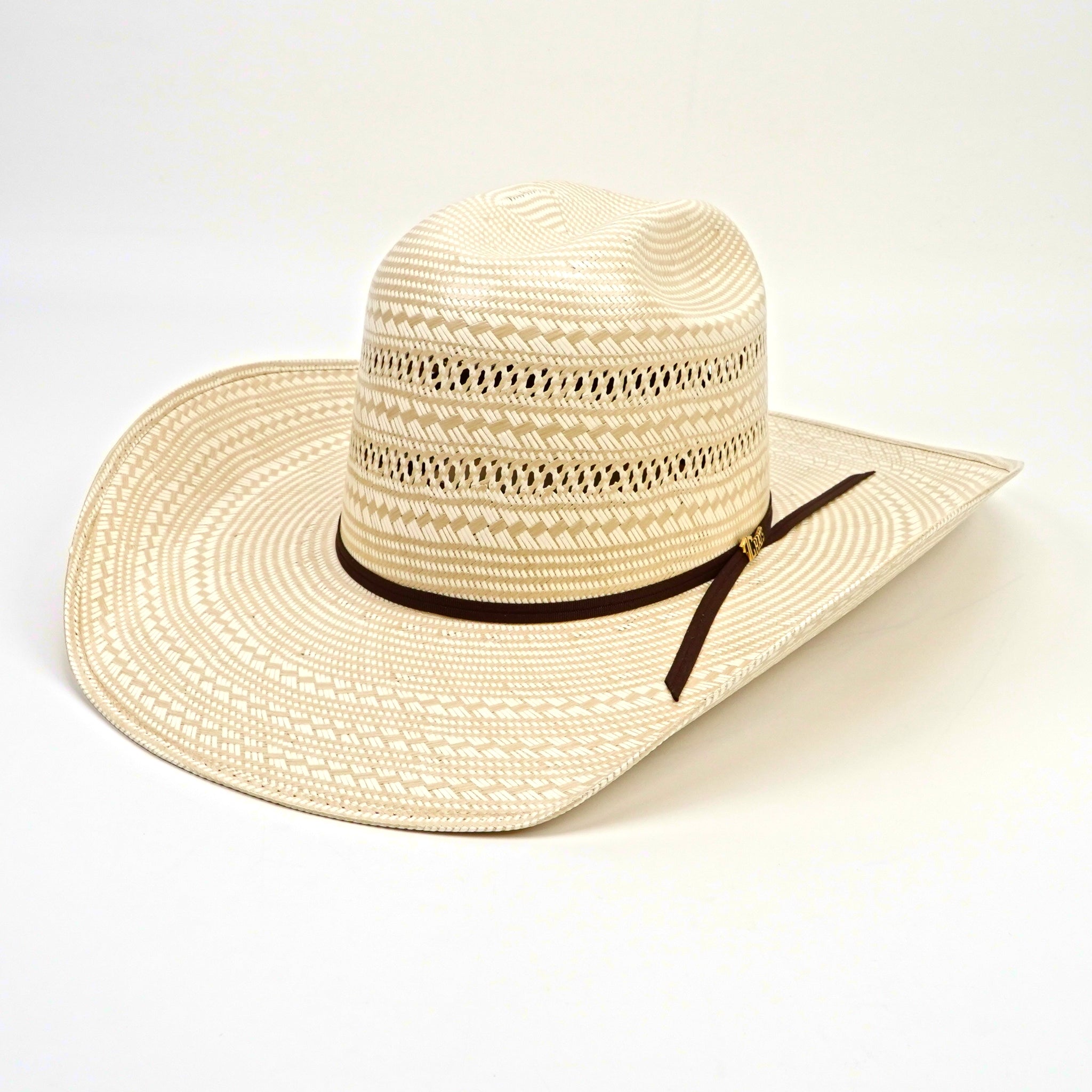 TC Hats - 100x Straw Cowboy Hat - Minnick Two-Tone Double Vented