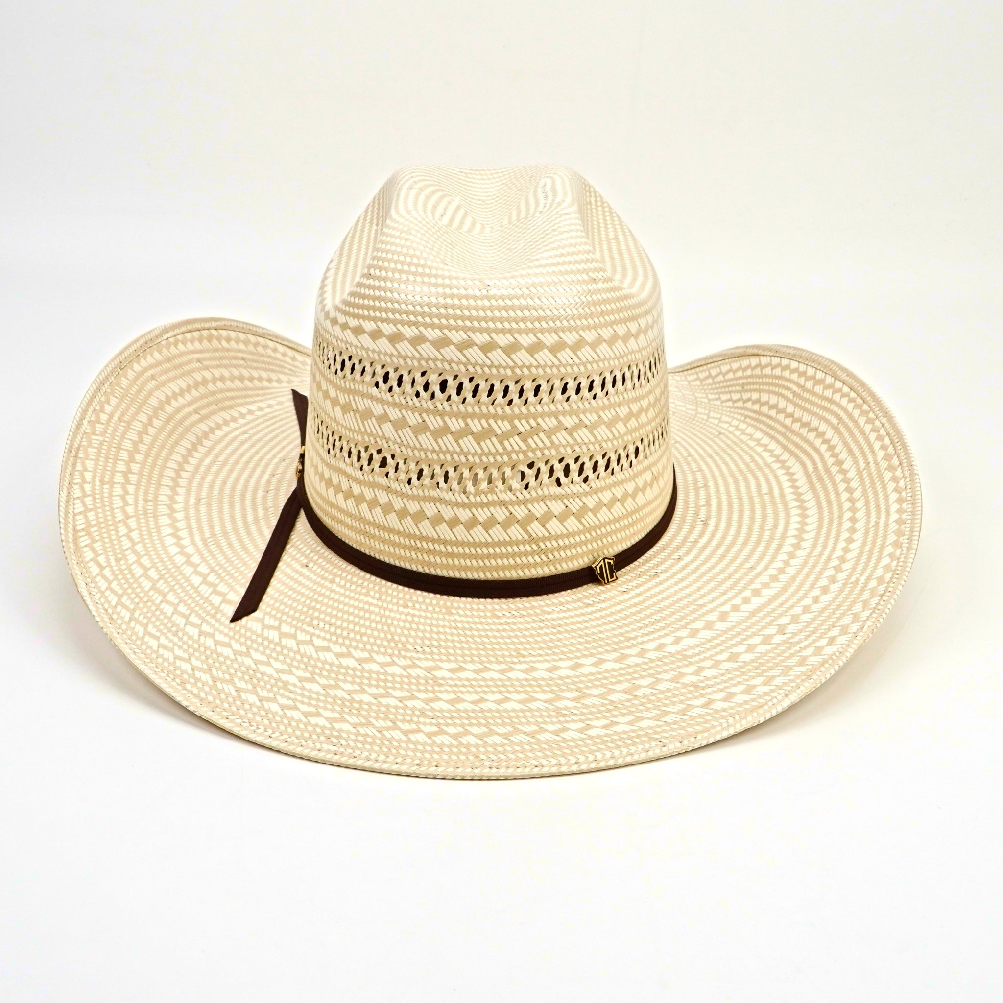 TC Hats - 100x Straw Cowboy Hat - Minnick Two-Tone Double Vented