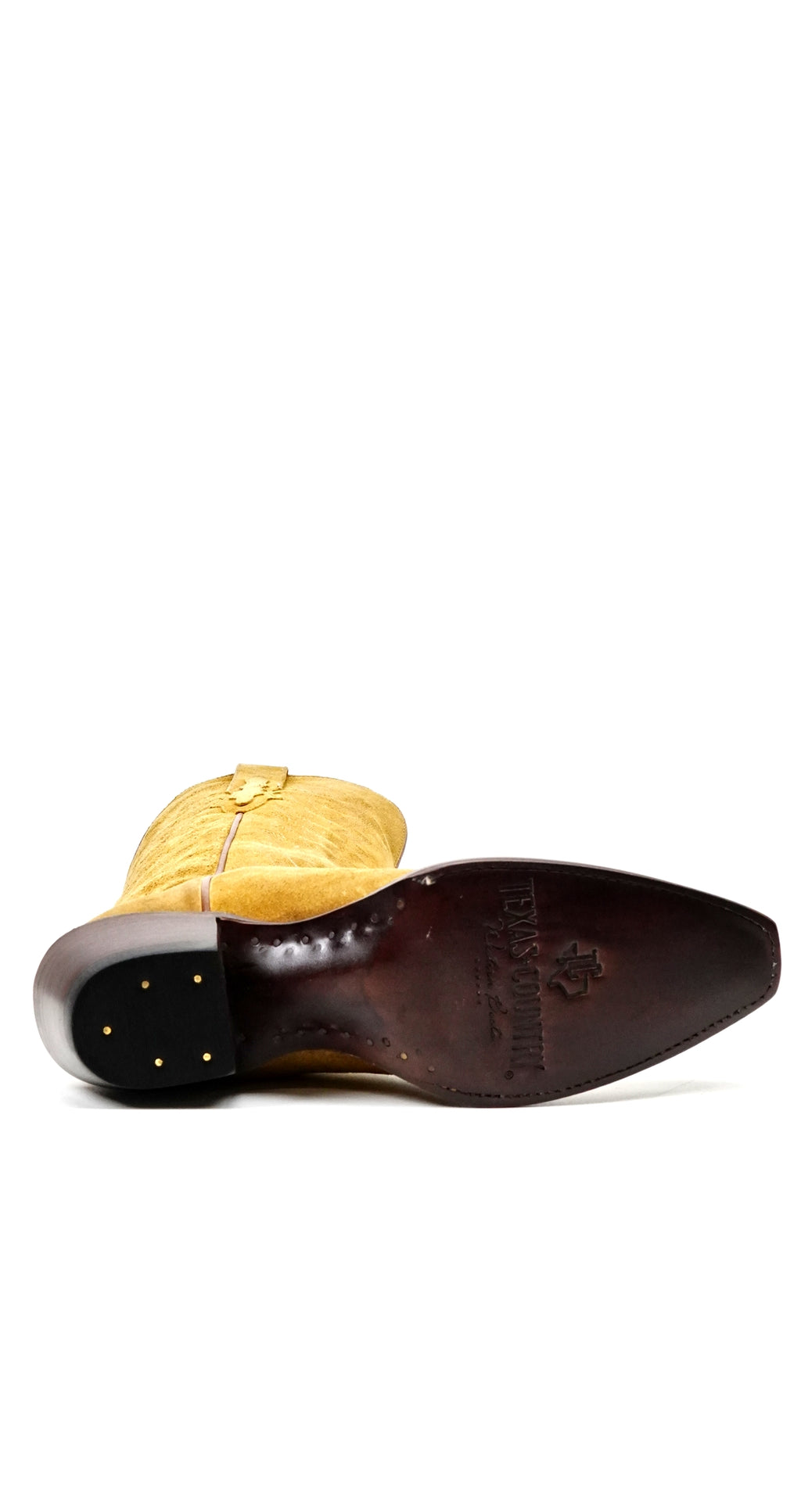 Miranda Suede Oro Suela de Cuero - Caña Media - Punta Fina