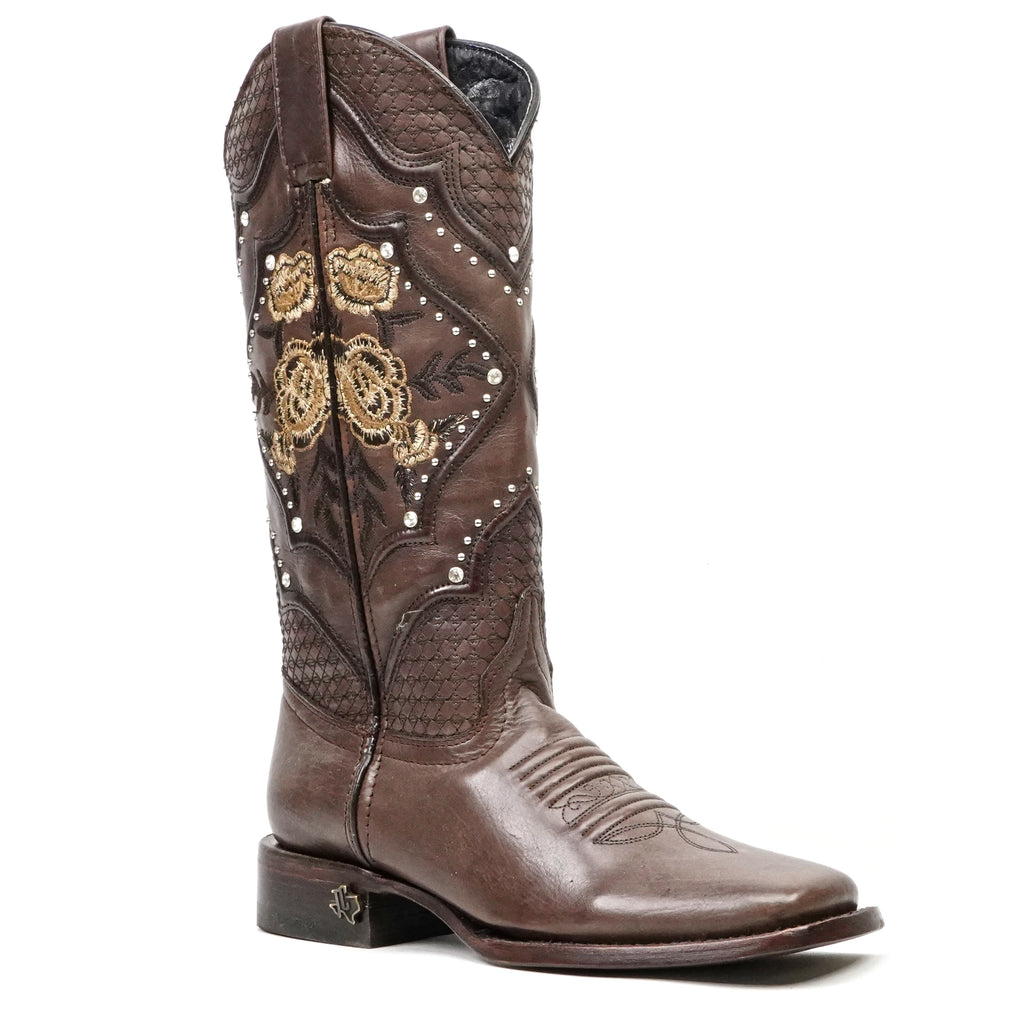 Botas Cleyton Brown de caña corta - Punta cuadrada (E847)