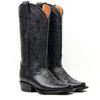 Botas Grizzly Black de caña corta - Punta cuadrada estrecha (E862)