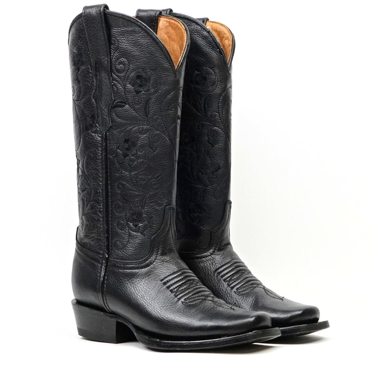 Botas Grizzly Black de caña corta - Punta cuadrada estrecha (E862)