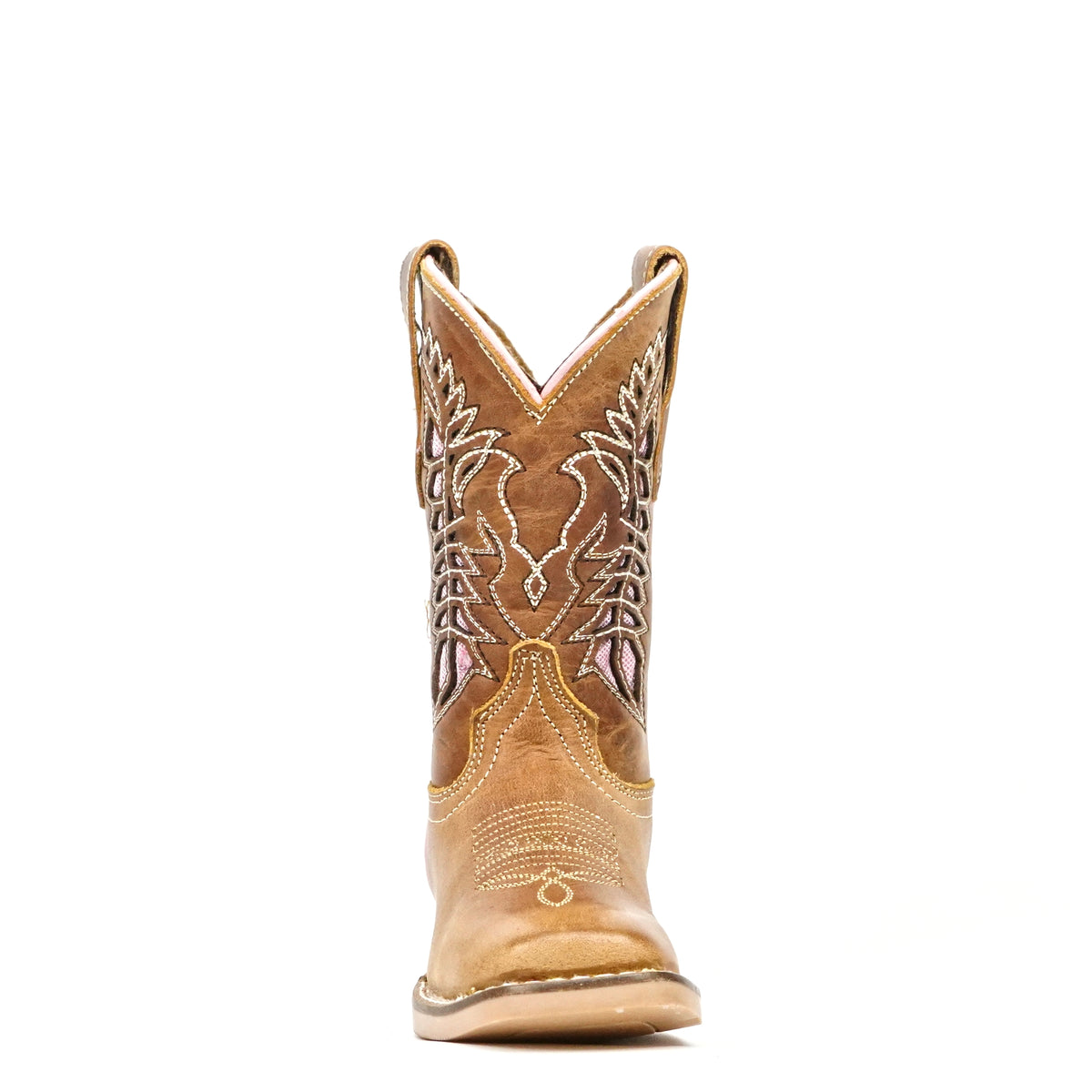 Ranch Tan Girl Boots - Slip-Resistant Sole - Square Toe (K718)