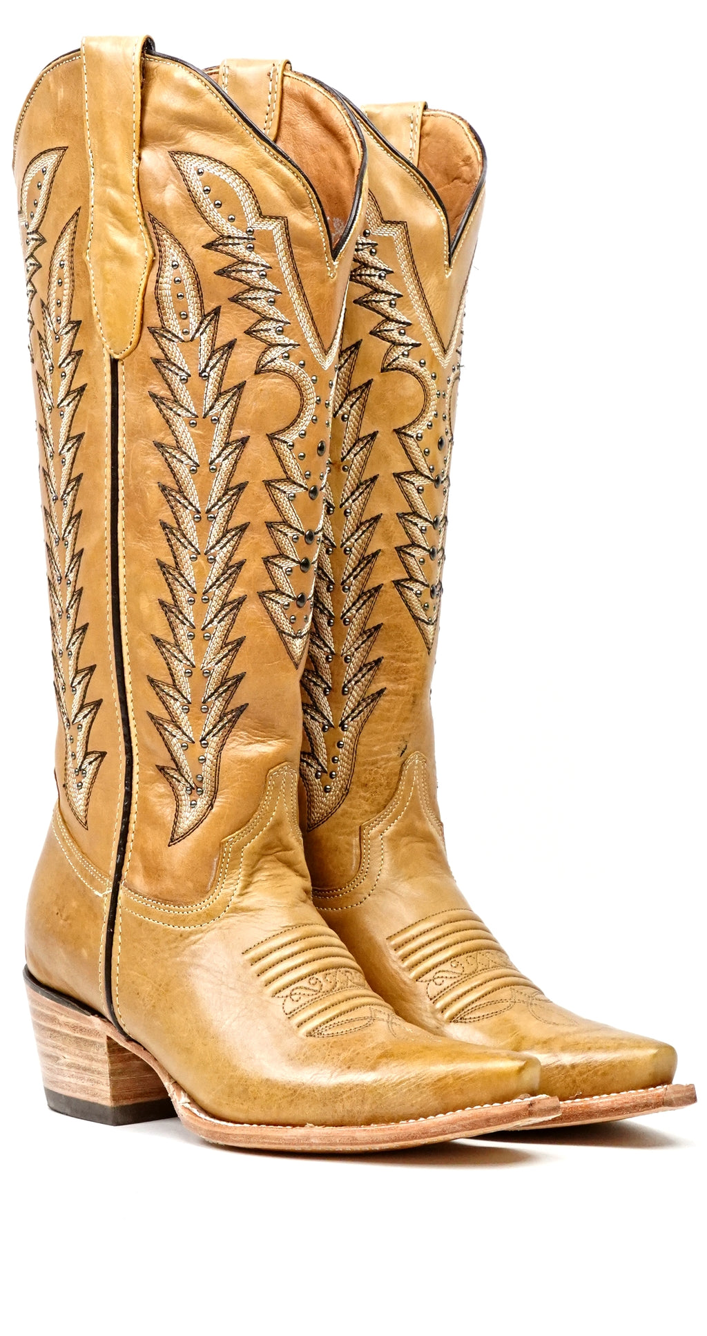 Botas de caña alta Alana Gold - Punta estrecha (E836)