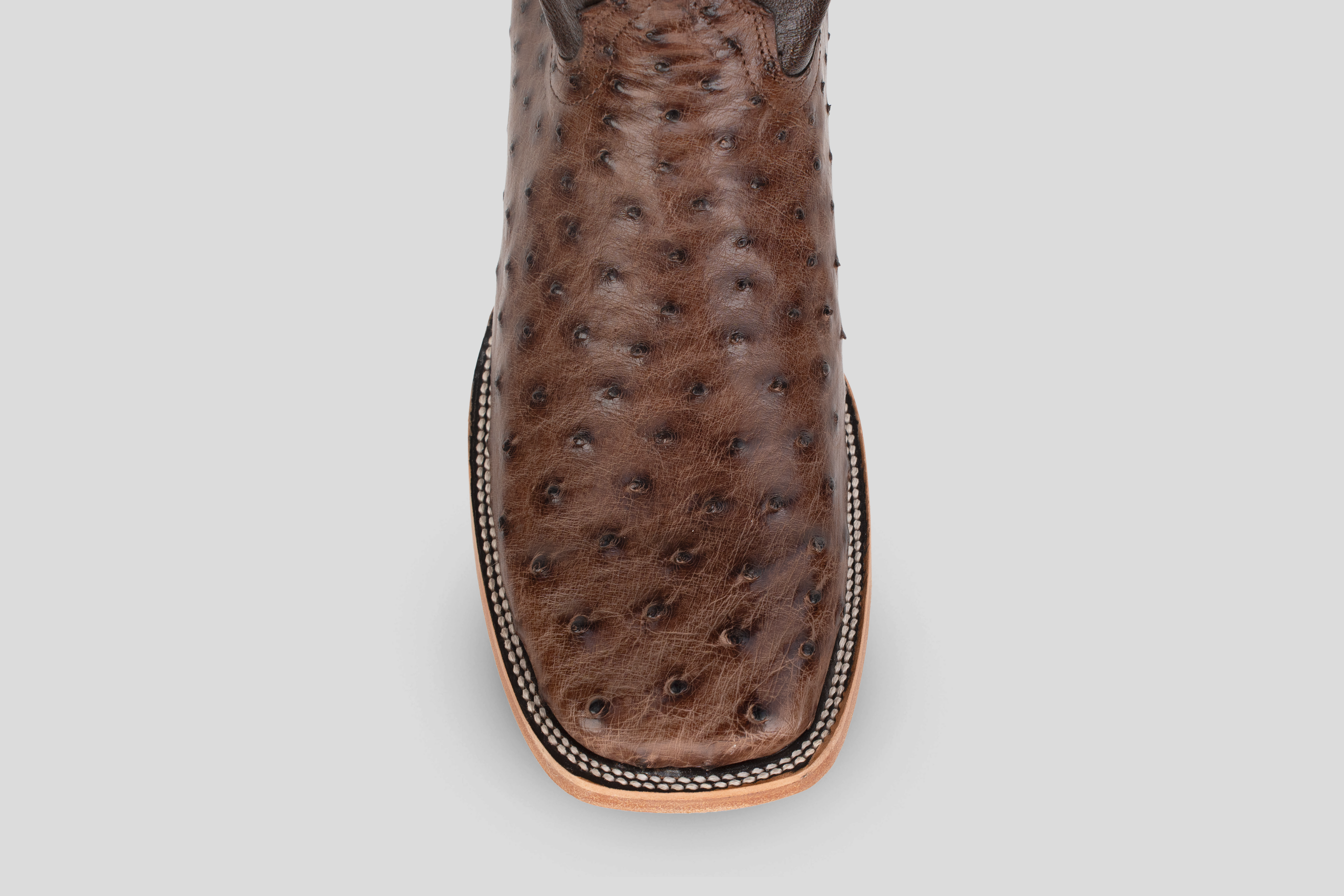 Austin Ostrich Boots- Kango Brucciato - Square Toe (AV20)