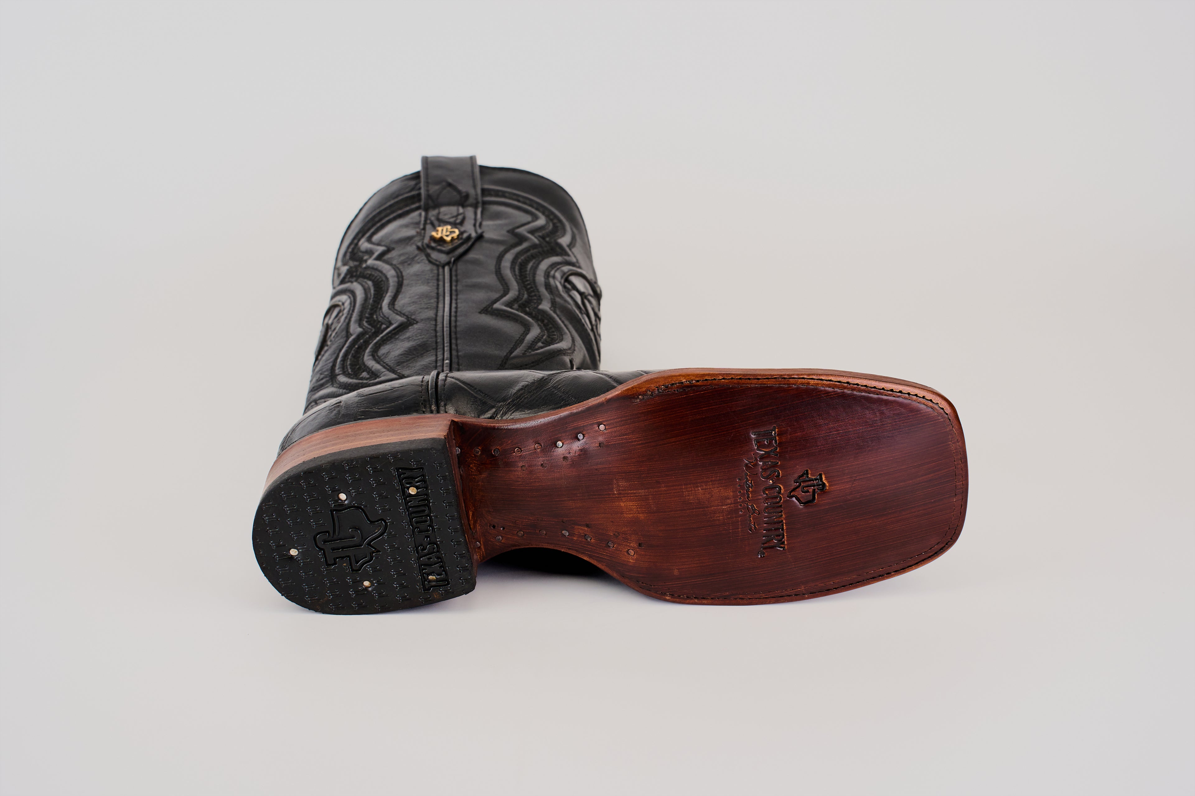 James Alligator Belly Boots - Black - Square Toe (LG10)