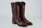 James Full Alligator Boots - Brown - Round Toe (FU220)