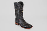 James - Black - Square Toe (Alligator Head)