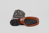 James - Black - Square Toe (Alligator Head)