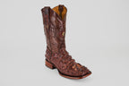 James Alligator Head Boots - Brown - Square Toe (AP50)