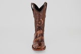 James - Rustic Brown - Square Toe (Alligator Hornback)
