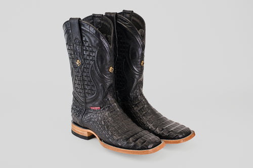 Rhodes HornBack - Black - Square Toe