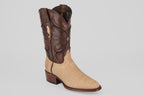 Tanner Python Boots - Cappuccino - Roper Toe (PN240)