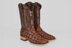 Connor Pirarucu Fish Boots- Brown - Square Toe (PZ60)