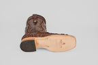 Connor Pirarucu Fish Boots- Brown - Square Toe (PZ60)