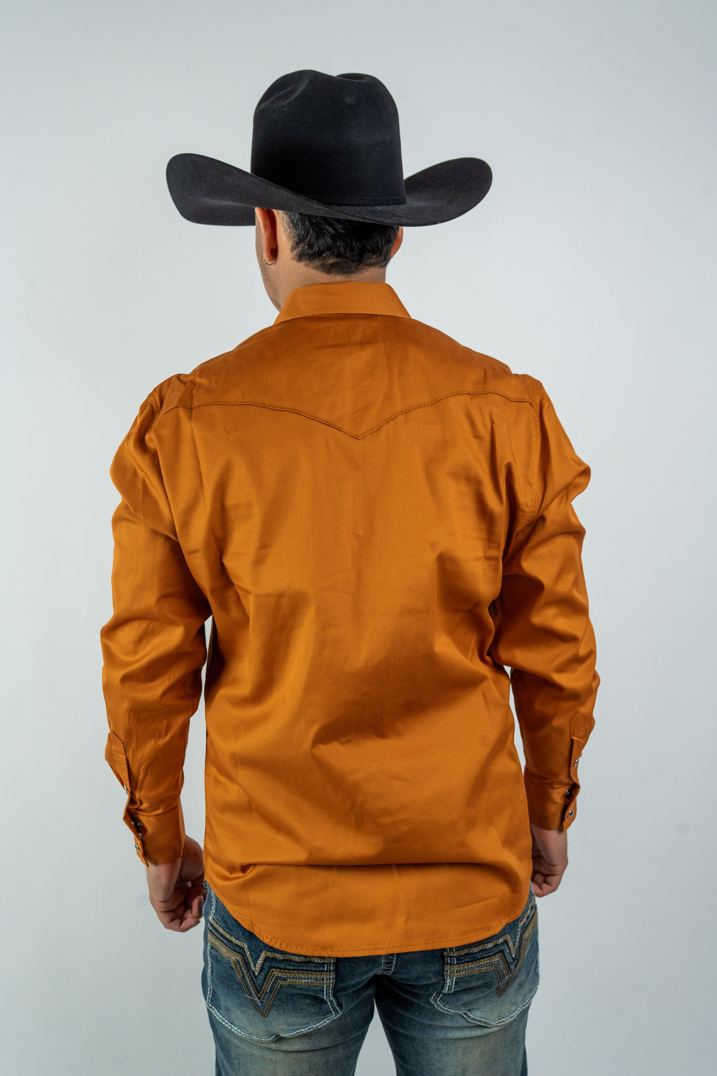 Texas Country - Solid Orange Button-Down Long-Sleeve Shirt (AC110L/T)