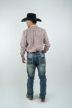 Rough Spur - Men's Dark Blue Boot Cut Denim Jeans (RS-007)