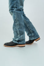 Rough Spur - Men's Boot Cut Light Blue Denim Jeans (RS-017)