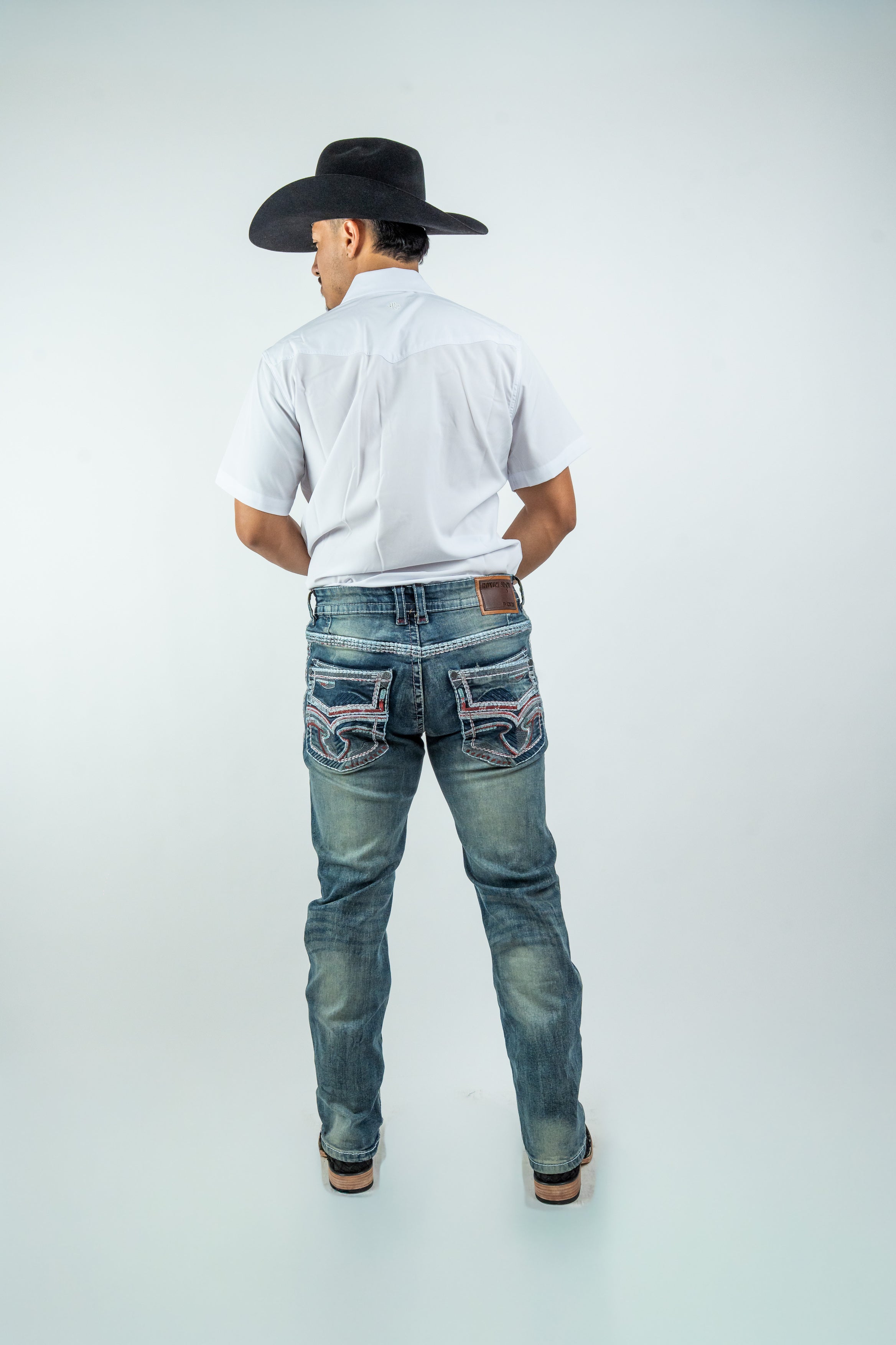 Rough Spur - Men's Straight Fit Dark Blue Denim Jeans (RS-015)