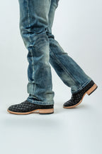 Rough Spur - Men's Straight Fit Dark Blue Denim Jeans (RS-015)