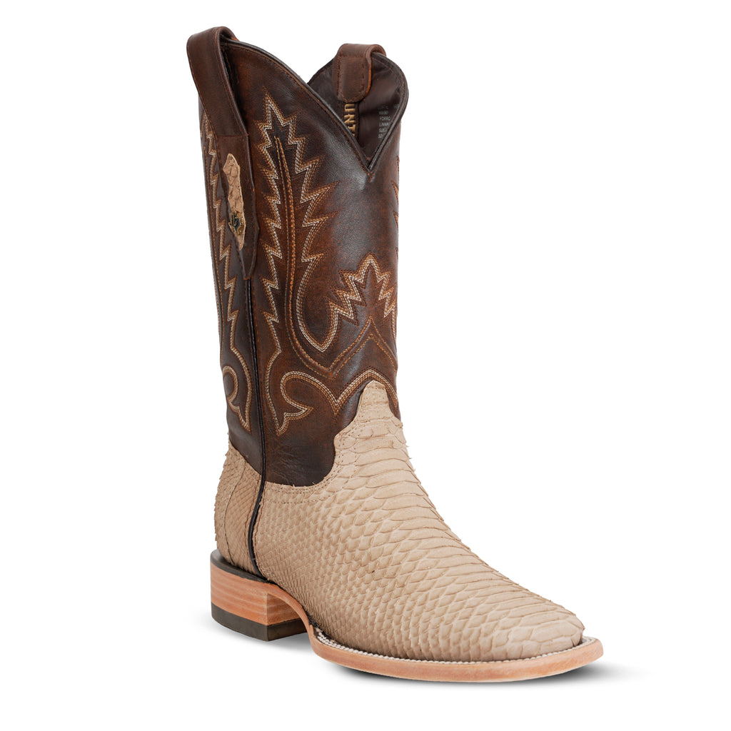 Botas Tanner Cappuccino Python - Punta Cuadrada (PN30)
