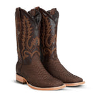 Tanner Python Boots - Matte Brown - Square Toe (PN30)