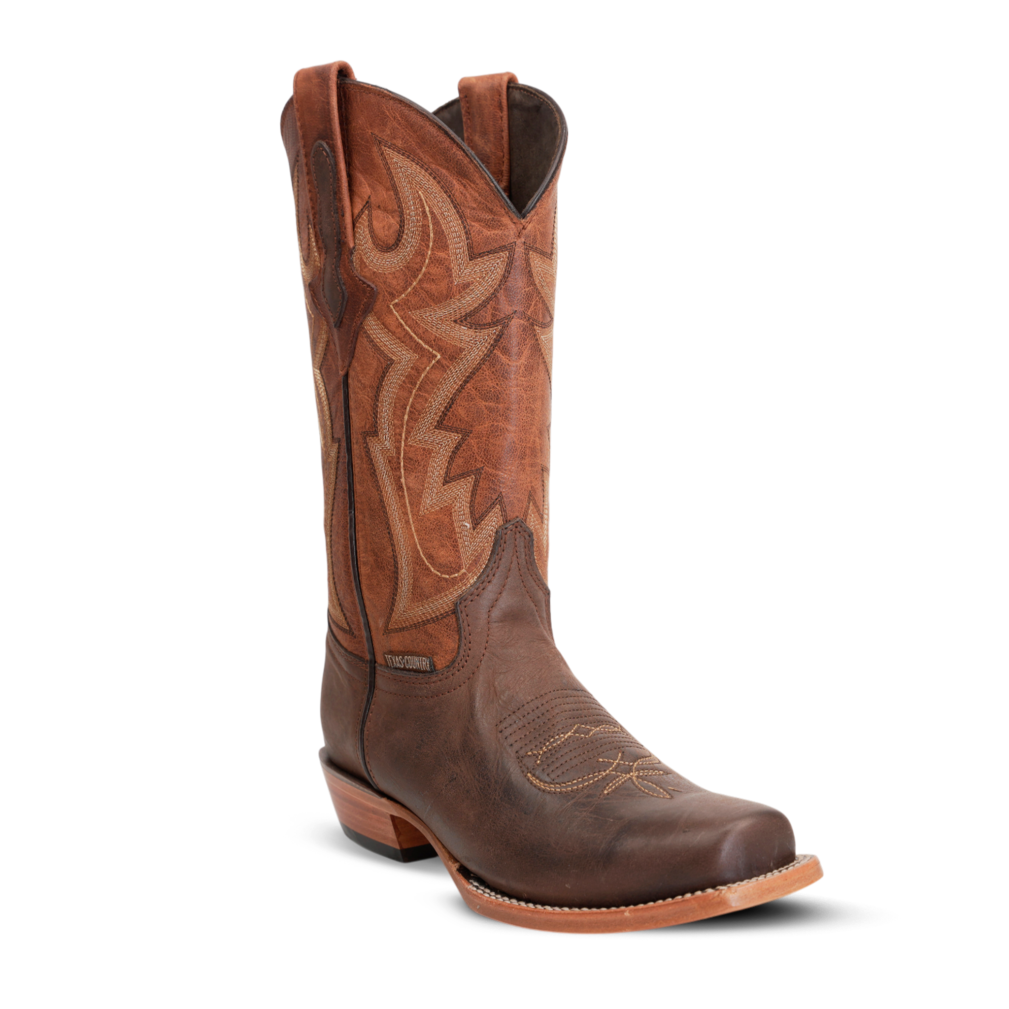 Fresno Chocolate Cowboy Boots - Narrow Square Toe (E906)