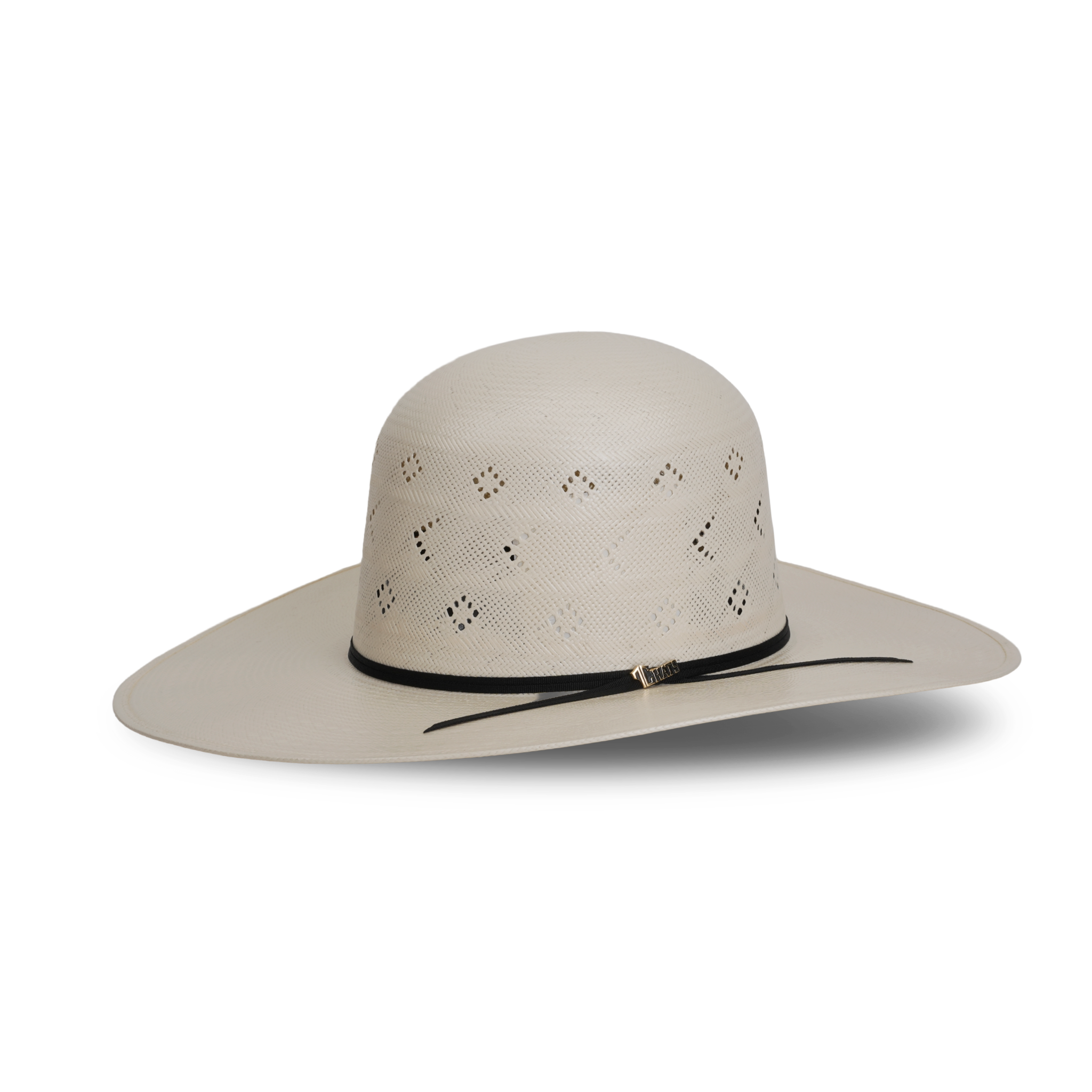 TC Hats - 100X Straw Open Crown Hat - Arrow & Rhombus