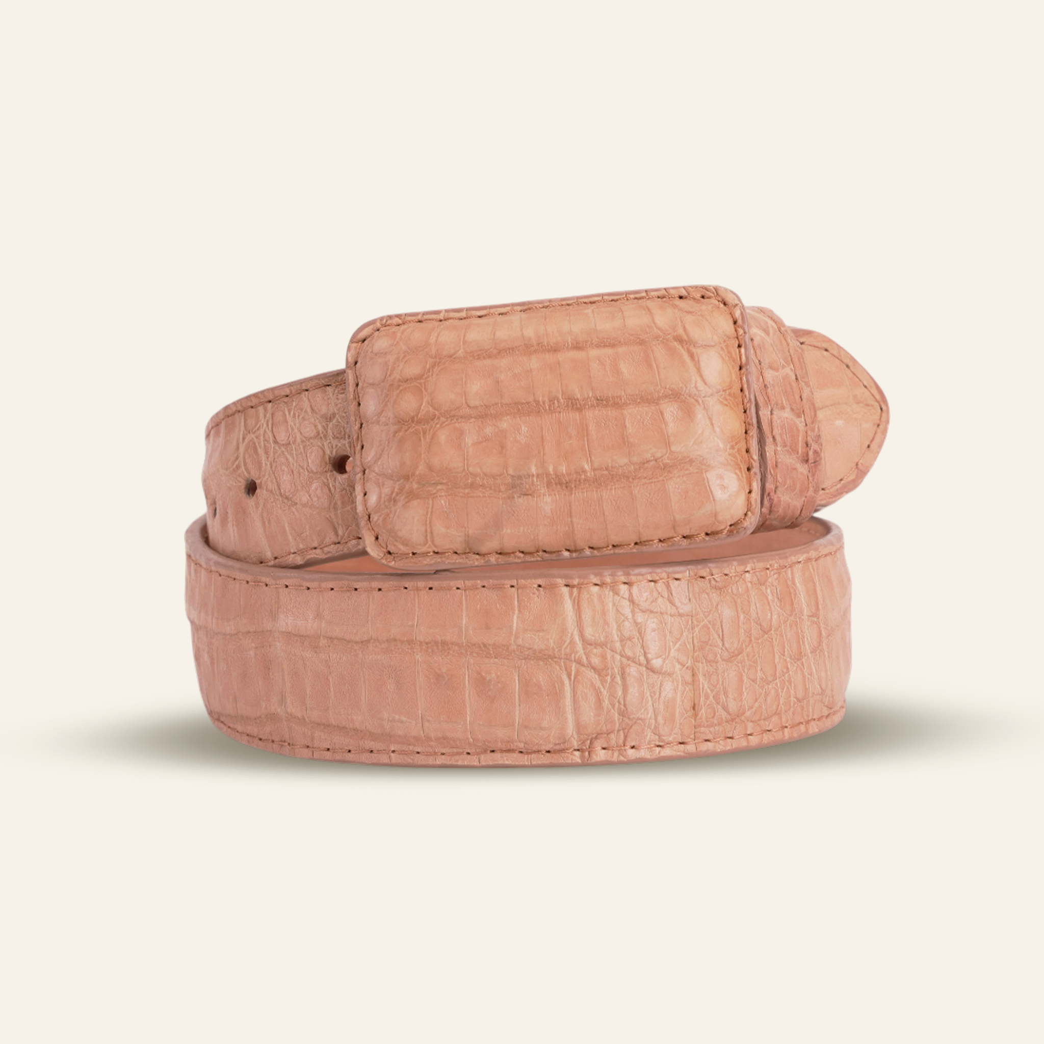 Exotic Full Quilt Caiman Belt - Orix (C-001)