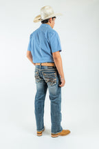 Western Blue - Men's Straight Leg Denim Jeans (WJ2365)