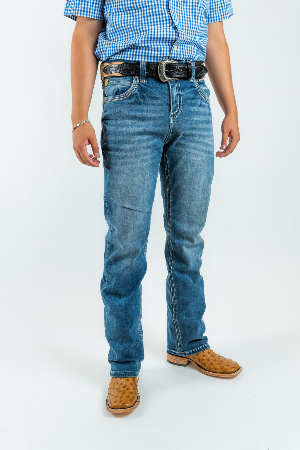 Western Blue - Men's Classic Modern Boot Cut Jeans (W488)