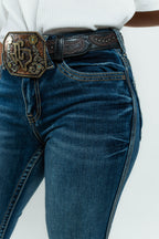 Western Blue - Women's Boot Cut Denim Jeans (W243-PB33)